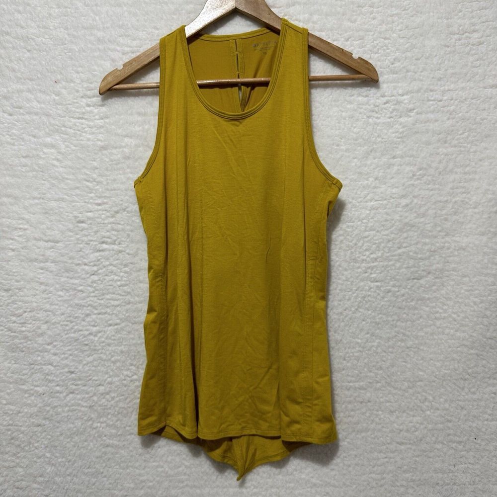 Athleta Essence Vital Tie Back Tank Top Mustard Yellow Women's Size XS